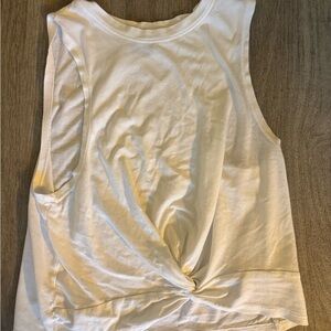 Mono B Cream Twist Knot Muscle Tee